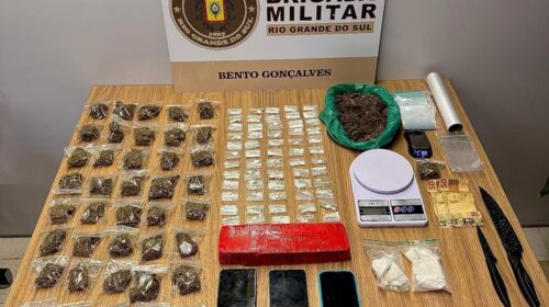 BRIGADA MILITAR PRENDE DUPLA POR TRÁFICO DE DROGAS, NO OURO VERDE, EM BENTO GONÇALVES
