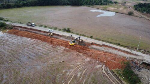 Obras de recuperação emergencial em rodovias e pontes atingidas pelas chuvas de junho avançam no Estado