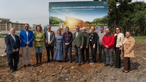 Início das obras do Monumento aos 150 anos da Imigração Italiana marca solenidade em Caxias do Sul