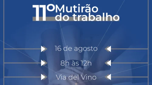 Mutirão do Trabalho será realizado na Via del Vino com opções de vagas para 50+
