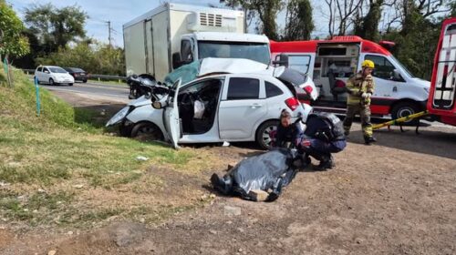 IDENTIFICADA MULHER QUE MORREU EM UM ACIDENTE GRAVE NA BR 470, EM BENTO GONÇALVES