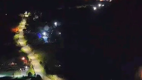 Iluminação em Led é instalada no 15 da Graciema, Vale dos Vinhedos
