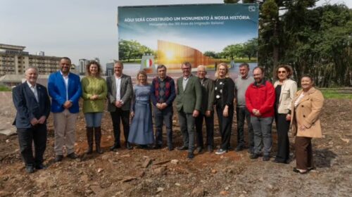 Início das obras do Monumento aos 150 anos da Imigração Italiana marca solenidade em Caxias