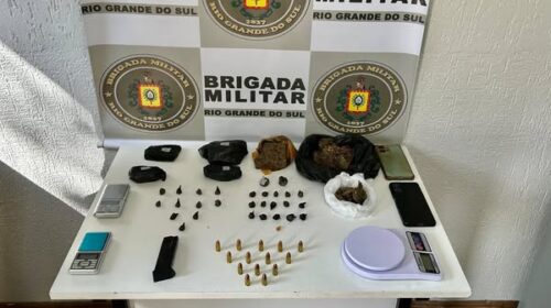 BRIGADA MILITAR PRENDE CASAL POR TRÁFICO DE DROGAS, EM SERAFINA CORRÊA