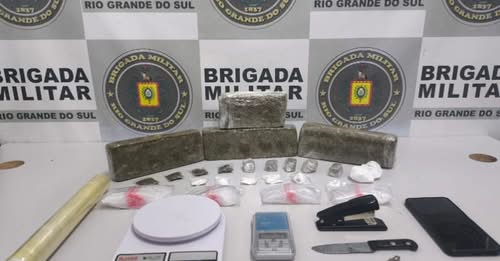 Homem é preso com mais de 2,3 kg de drogas em Caxias do Sul