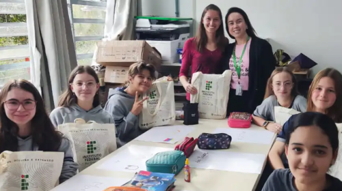 Alunas da EMEF Agostino Brun, de Bento, integram o projeto “Elas na Engenharia”