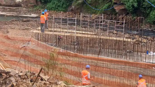 Obras da ponte em Santo Antônio da Paulina, no interior de Bento, estão em andamento