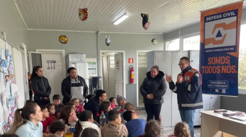 Projeto-piloto da Defesa Civil de Bento mobiliza alunos para fortalecer a conscientização e a prevenção contra desastres naturais
