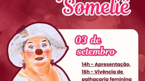 Palhaça Enólifa Polenta se apresenta no Centro Cultural Tuiuty em Bento