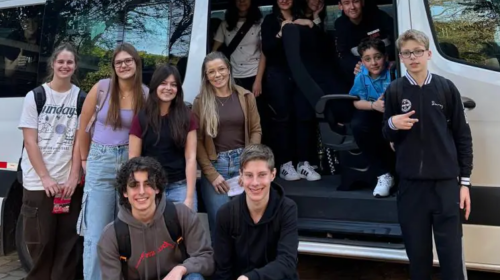 Alunos da rede pública de ensino de Bento participam da Olimpíada Regional de Matemática, em Porto Alegre