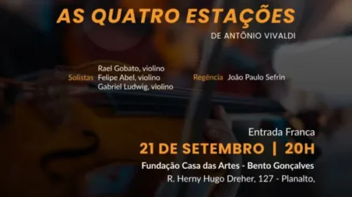 Camerata Presto leva As Quatro Estações para Bento Gonçalves