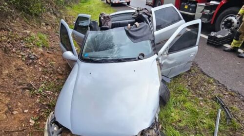 HOMEM FICA FERIDO EM ACIDENTE NA RSC-453, EM FARROUPILHA