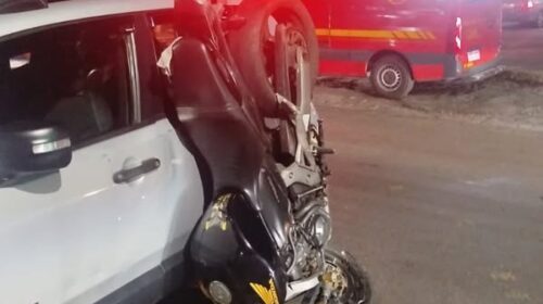 MOTOCICLISTA FICA FERIDO EM ACIDENTE NO JUVENTUDE, EM BENTO
