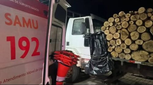 HOMEM MORRE PRENSADO ENTRE DOIS CAMINHÕES, EM CASCA