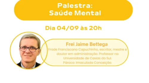 Frei Jaime Bettega palestra em Bento Gonçalves nesta quinta-feira, 04 de setembro