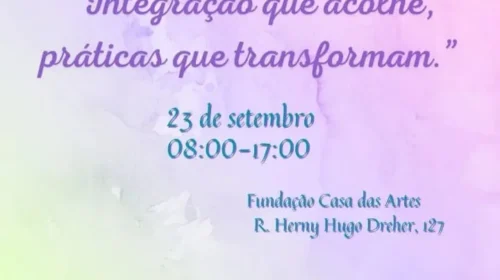 Secretaria de Saúde promove a Jornada de Práticas Integrativas e Complementares nesta terça-feira, 23 de setembro, na Casa das Artes, em Bento