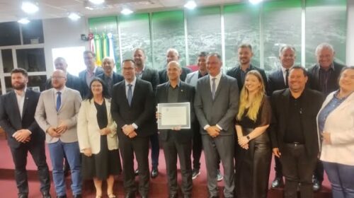 Sicredi Serrana recebe na Câmara Bento portaria de Louvor e Agradecimento pelos 40 anos e pela atuação em prol da comunidade da região