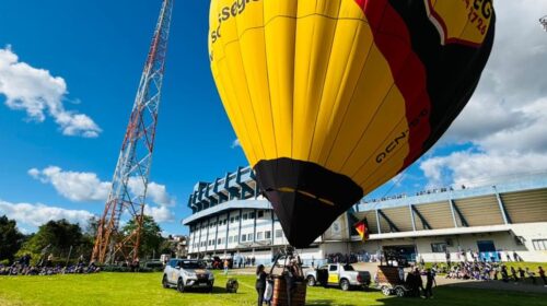 Montanha dos Vinhedos vira palco de espetáculo do Festival de Balonismo em Bento
