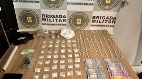 BRIGADA MILITAR PRENDE HOMEM E APREENDE ADOLESCENTE POR TRÁFICO DE DROGAS, EM BENTO GONÇALVES