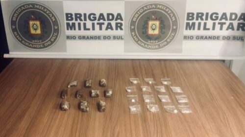 HOMEM É PRESO COM COCAÍNA E MACONHA NO FENACHAMP, EM GARIBALDI