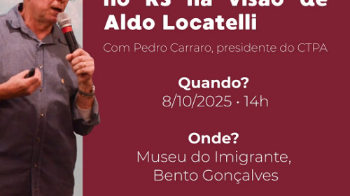 Museu do Imigrante recebe a palestra “A imigração italiana no RS na visão de Aldo Locatelli”